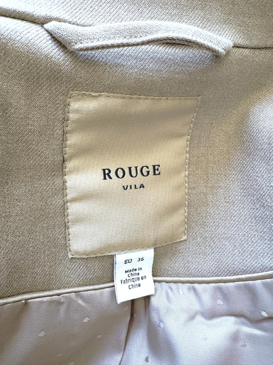 Blazer sin mangas Rouge Vila – Beige claro – Talla 36 – Chic y como nuevo – photo 9